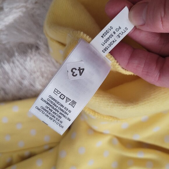 Vineyard Vines Girls Pullover Sweater Polka Dot Whale Yellow Sz M - Picture 8 of 8